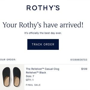 Rothy's Black ReVelvet Casual Clog